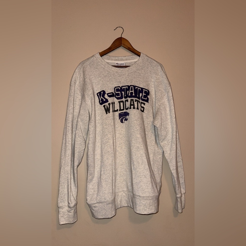 Kansas State University KSU K-State Wildcats Gray Champion Sweatshirt